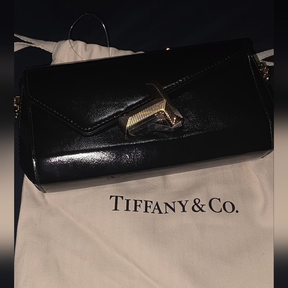 Tiffany & Co. Black and Gold Clutch